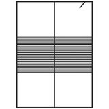 Pregrada za tuš crna 140 x 195 cm s prozirnim staklom ESG | shoptok.hr