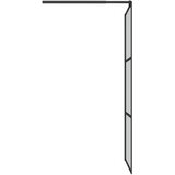 Pregrada za tuširanje 90 x 195 cm s tamnim staklom ESG crna | shoptok.hr