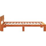  Krevetna konstrukcija s uzglavljem Smeđa 90x190 cm Čvrsta borovina | shoptok.hr