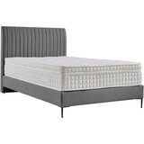 MID.YOU POSTELJA BOXSPRING x , tekstil, leseni material siva | Shoptok.si