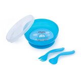 Canpol pribor za hranjenje i tanjir toys blue, 350ml