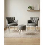 Atelier Del Sofa Az-2Rom-Byz set od 2 fotelje i taburea, siva Cene