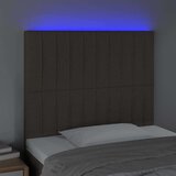  Posteljno vzglavje taupe 80x5x118/128 cm blago | Shoptok.si