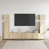  8-dijelni set TV ormarića boja hrasta sonome konstruirano drvo | shoptok.hr