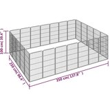  Ograda za pse s 24 panela crna 50 x 100 cm čelik obložen prahom | shoptok.hr