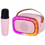 Trevi karaoke 10W, mini dimenzije, disco rasvjeta, mikrofon, roze XR 8A01 | shoptok.hr