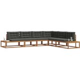  Set vanjskih sofa 6 Komad Prirodna i antracit | shoptok.hr