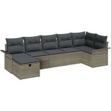  Sjedeća garnitura za vrt s jastukom 7 pcs Siva Poli ratan | shoptok.hr