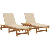  Ležaljka 3 kom. Čvrsto drvo akacije Smeđa | shoptok.hr