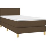  Krevet s oprugama i madracem tamnosmeđi 80x200 cm od tkanine | shoptok.hr