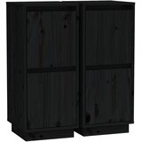 Komode 2 kom crne 31,5 x 34 x 75 cm od masivne borovine | shoptok.hr