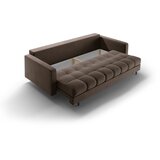 Cosmopolitan Design Rjava žametna raztegljiva sedežna garnitura s prostorom za shranjevanje 222 cm Bali – | Shoptok.si