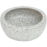 Nadgradni Nadpultni umivalnik siv okrogel Φ41x14 cm keramika | Shoptok.si