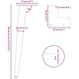  Noge za klub stolić konusnog oblika 4 kom prirodni čelik 30-31 cm čelik | shoptok.hr