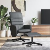 Maison Chic Naslanjač - Relax naslanjač s stolčkom za noge sivo umetno usnje, (22040172) | Shoptok.si