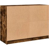 vidaXL Komoda dimljeni hrast 102x37x75,5 cm inženirski les | Shoptok.si