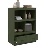  Visoka komoda maslinastozeleni 67 x 39 x 95 cm čelična | shoptok.hr