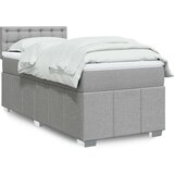  Okvir kreveta s oprugama i madrac svjetlosivi 90x200cm tkanina | shoptok.hr