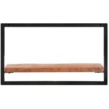  Zidne police 2 kom 60 x 25 x 35 cm masivni bagrem i čelik | shoptok.hr