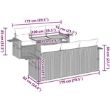  Vrtna garnitura - 7-dijelni set vrtnih sofa od poliratana s jastucima crni - Crna 1 | shoptok.hr