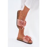 Boto Women's Cork Sole Slippers With Flowers Pink Ferenza | shoptok.hr