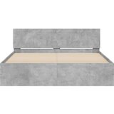 vidaXL Okvir kreveta s uzglavljem boja betona 140x200 cm | shoptok.hr