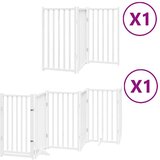 vidaXL Vrata za pse s vratašcima 9 panela sklopiva 450 cm drvo topole | shoptok.hr