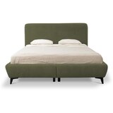 Makamii Zeleni tapecirani bračni krevet s prostorom za odlaganje s podnicom 140x200 cm Makapu – | shoptok.hr