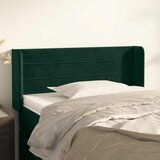  Uzglavlje s ušima tamnozeleno 83x16x78/88 cm baršunasto | shoptok.hr