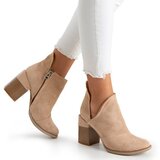 Resti Beige women's boots on a post with cutouts Cintura - Footwear | Shoptok.si