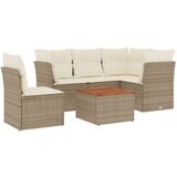 Maison Chic Seti vrtnega pohištva - Vrtna garnitura - Vrtni pohištvo set 6-delna z blazinami bež poli ratan, (21815253) | Shoptok.si
