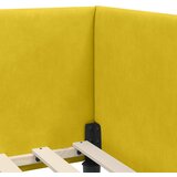  Kutni okvir kreveta s uzglavljem Žuta 80 cm x 200 cm Baršun | shoptok.hr