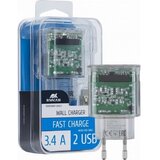 Rivacase Hišni polnilec va4123 td1 3,4a 2x usb + podatkovno polnilni kabel micro usb - prozoren Cene