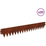  Ograda oko Travnjaka 20 pcs 103 x 15 cm metal Rđa | Eponuda.com