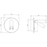 Zuma line W4107-BK-LED zidno spot svetlo circa LED/5,5W/230V + LED/2,5W crna | Eponuda.com