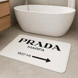 Mila Home Bela žametna kopalniška preproga 60x100 cm Prada – | Shoptok.si