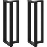  Noge za barski stol T-oblika 2 kom Crne 40x35x(110-111) cm Čelik | shoptok.hr