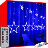 Malatec Novoletne lučke svetlobna zavesa 138 LED hladno bela 8 funkcij USB zvezdice, (20825572) | Shoptok.si