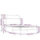  Okvir kreveta bez madraca dimljena boja hrasta 100x200cm drveni | shoptok.hr