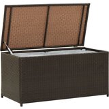 vidaXL vrtna kutija za pohranu od poliratana 100 x 50 x 50 cm smeđa Cijene