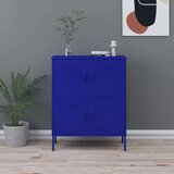 vidaXL Omara za shranjevanje mornarsko modra 80x35x101,5 cm jeklo Cene