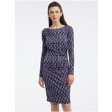 Orsay Navy Blue Women's Patterned Sheath Dress - Women's