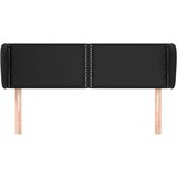  Uzglavlje s ušima crni 147x23x78/88 cm od umjetne kože | shoptok.hr