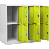  Ormarići s ključem 2 kom svjetlosivi/zeleni 90x45x92,5 cm čelik | shoptok.hr
