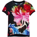 Desigual Majice s kratkimi rokavi TS_MULTIFLOWERS_LAC 26SWTK49 Modra Cene