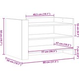  Stolić za kavu boja hrasta 80 x 50 x 50 cm konstruirano drvo | shoptok.hr
