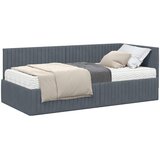 vidaXL Kotni okvir postelje z matrico z vzglavjem 2 pcs Siva Žamet, (5000155962) | Shoptok.si