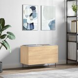 vidaXL Omarica za gramofonske plošče hrast sonoma 74,5x38x48 cm les Cene