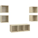  5-dijelni set TV ormarića boja hrasta sonome konstruirano drvo Smeđa | shoptok.hr