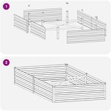  Povišeni vrtni krevet Srebrna 160 x 80 x 24 cm cinkani | shoptok.hr